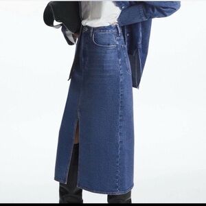COS Women's Blue Denim Midi Skirt